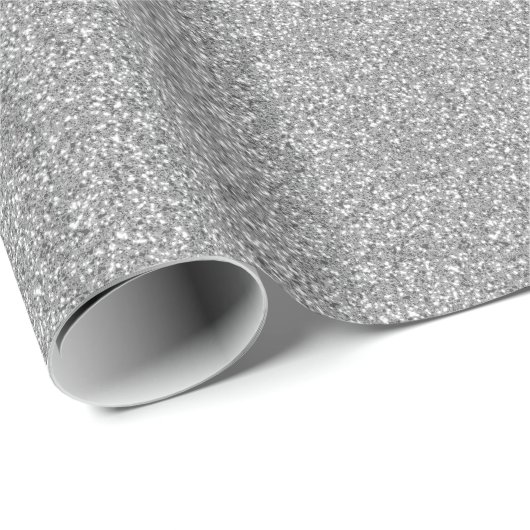 Silver Glitzer Look like Pattern Geschenkpapier (Rolleneckpunkt)
