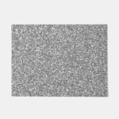 Silver Glitzer Look like Pattern Nicht echter Glit Fußmatte (Vorderseite)