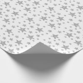 Silver Glitzer Look like Stars Pattern Weihnachten Geschenkpapier (Ecke)