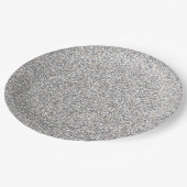 Silver Glitzer Look Paper Teller (Schrägansicht)