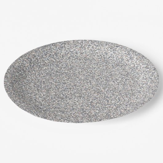 Silver Glitzer Look Paper Teller (Schrägansicht)