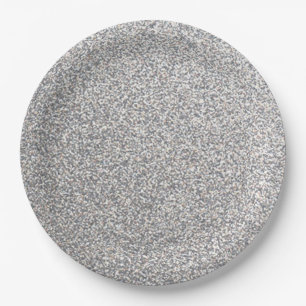 Silver Glitzer Look Paper Teller