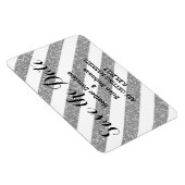 Silver Glitzer Look Stripes Speichern des Datumsfe Magnet (Rechte Seite)