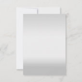 Silver Glitzer Look Wedding RSVP Cards Karte (Rückseite)