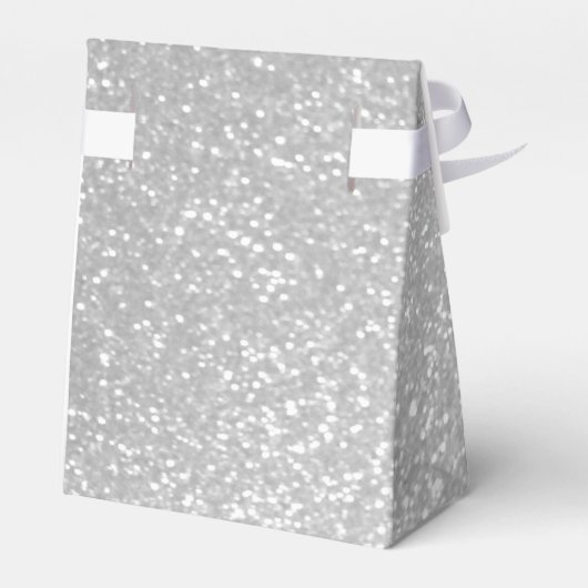 Silver Glitzer Luxus-Gastgeschenk Hochzeit Geschenkschachtel (Rückseite)