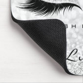 Silver Glitzer Makeup Beauty Studio Lash Grau Mehr Mousepad (Ecke)
