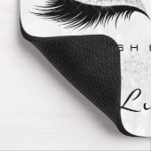 Silver Glitzer Makeup Beauty Studio Lashes Grau Mousepad (Ecke)