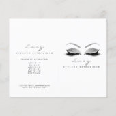 Silver Glitzer Makeup Eye Lash Preisinformationen Flyer (Vorne)