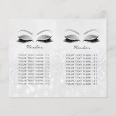 Silver Glitzer Makeup Eye Lash Preisinformationen Flyer (Hinten)