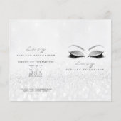 Silver Glitzer Makeup Eye Lash Preisinformationen Flyer (Vorne)