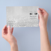 Silver Glitzer Makeup Eyes Brows Lash DL Packungsb Flyer (Handgriff)