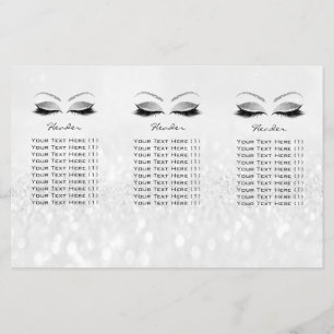 Silver Glitzer Makeup Eyes Grau Lash DL Packungsbe Flyer