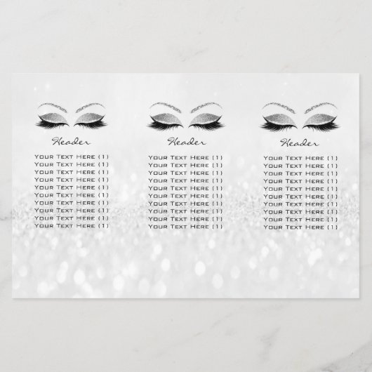 Silver Glitzer Makeup Eyes Grau Lash DL Packungsbe Flyer (Hinten)
