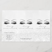 Silver Glitzer Makeup Name Auge Lash DL Packungsbe Flyer (Vorne)