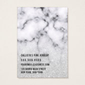 Silver Glitzer Marble Ombre Earring Display Card (Rückseite)