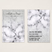 Silver Glitzer Marble Ombre Earring Display Card (Vorne & Hinten)