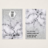 Silver Glitzer Marble Ombre Logo Ofenanzeige (Vorne & Hinten)