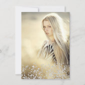 Silver Glitzer Marine blaues Foto Tiara Quinceañer Einladung (Rückseite)