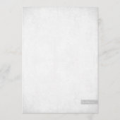 Silver Glitzer Menu Card Menükarte (Rückseite)