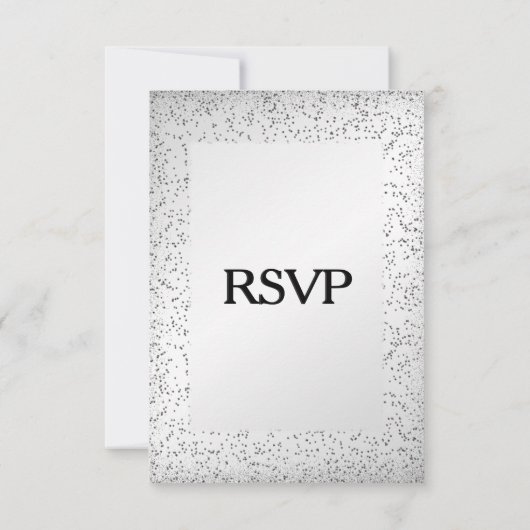 Silver Glitzer Menu UAWG RSVP Karte (Rückseite)
