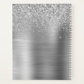 Silver Glitzer Metallic Beauty Salon Lashes 2024 Planer (Rückseite)