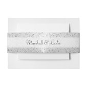 Silver Glitzer mit Text Einladungsbanderole (Vorderseite Beispiel)