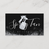 Silver Glitzer Moblie Spray Tan Visitenkarte (Vorderseite)