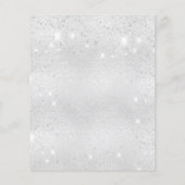 Silver Glitzer Moderne Hochzeitseinladung (Rückseite)