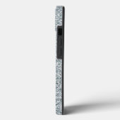 Silver Glitzer Monogram Case-Mate iPhone Hülle (Rückseite / Links)