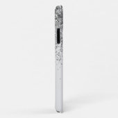 Silver Glitzer Monogram Name Luxury Girl Case-Mate iPhone Hülle (Hinten/Rechts)