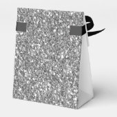 Silver Glitzer Monogram Name Script 30. Geburtstag Geschenkschachtel (Rückseite)