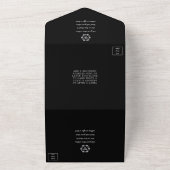 Silver Glitzer Monogram Poker Chip Casino Hochzeit All In One Einladung (Außenbereich)