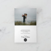 Silver Glitzer Monogram Poker Chip Casino Hochzeit Dankeskarte (Innenseite)