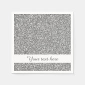 Silver Glitzer Muster ähnlich mit benutzerdefinier Serviette (Vorderseite)