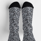 Silver Glitzer Muster Socken (Oben)