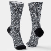 Silver Glitzer Muster Socken (Gewinkelt)