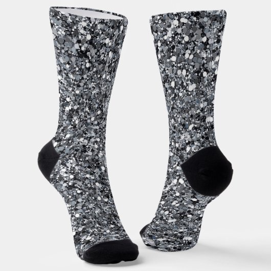 Silver Glitzer Muster Socken (Gewinkelt)