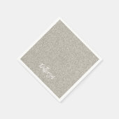 Silver Glitzer NAME Elegant Chic New Years Napkins Serviette (Ecke)