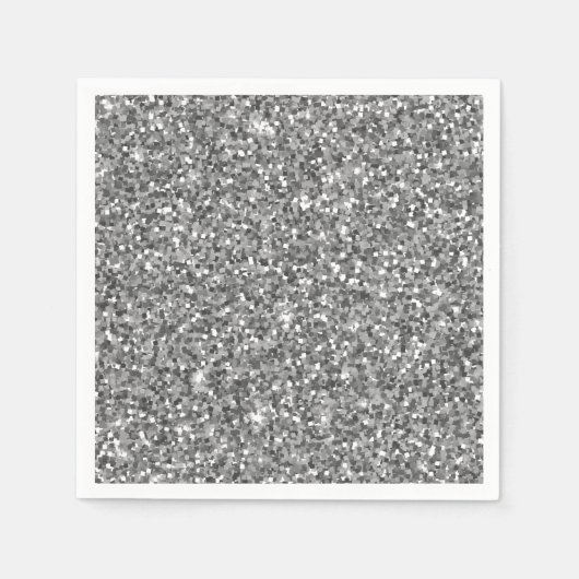 Silver Glitzer Napkin Serviette (Vorderseite)