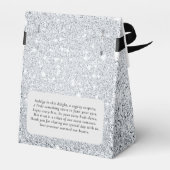 Silver Glitzer Neuverheiratete Hochzeit Vielen Dan Geschenkschachtel (Rückseite)