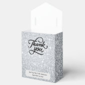 Silver Glitzer Neuverheiratete Hochzeit Vielen Dan Geschenkschachtel (Geöffnet)