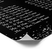 Silver Glitzer Night Sky Poster (Ecke)