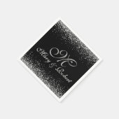Silver Glitzer Night Sky Serviette (Ecke)