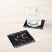 Silver Glitzer Night Sky Wedding Untersetzer (Vor Ort)