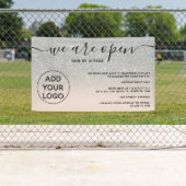 Silver Glitzer Ober Logo rot Rosa Wir sind offen Banner (Insitu)