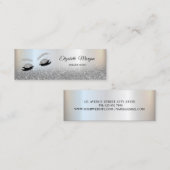 Silver Glitzer Ombre Elegante Imitate Lashes Mini Visitenkarte (Vorne/Hinten)