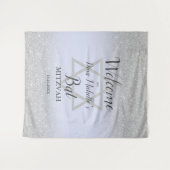 Silver Glitzer ombre lavender chic Bat Mitzvah Wandteppich (Vorderseite (Horizontal))