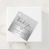 Silver Glitzer ombre metallic danke Ihnen Hochzeit Geschenkanhänger (Beispiel)