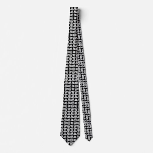 Silver Glitzer Overlap Diamond Pattern Krawatte (Vorderseite)