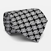 Silver Glitzer Overlap Diamond Pattern Krawatte (Gerollt)